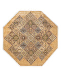 Hand-Knotted Wool Ivory Octagon Area Rug 8' 1" x 8' 1" X13446