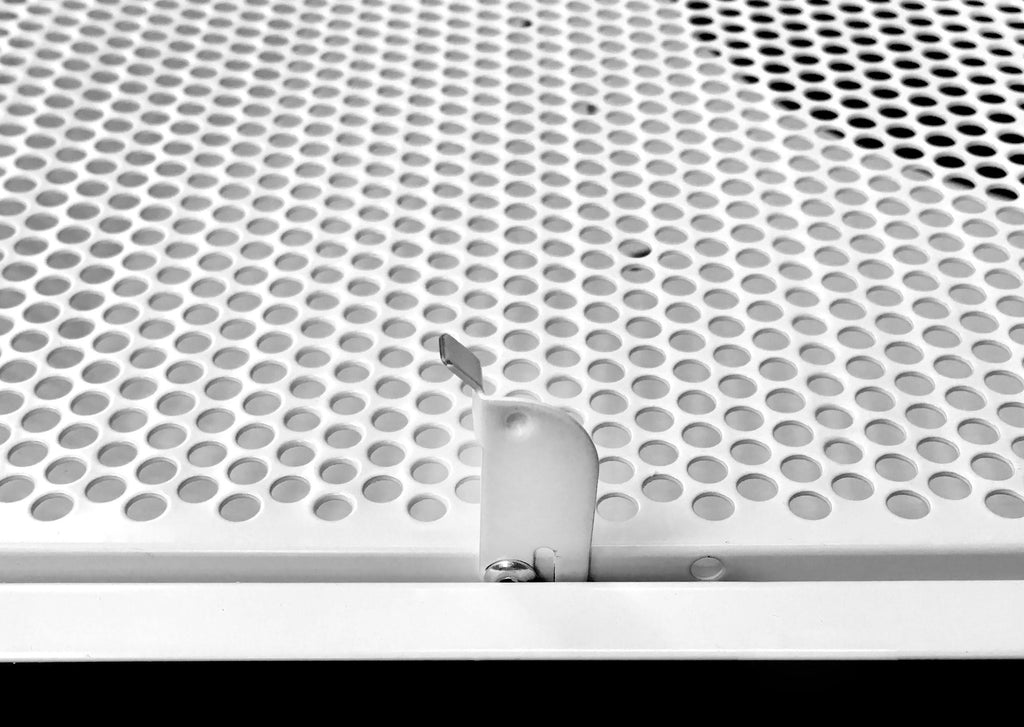 24x22 T-Bar Drop Ceiling Perforated Return Grill with Metal Back Casing and 6x22 Collar S988292