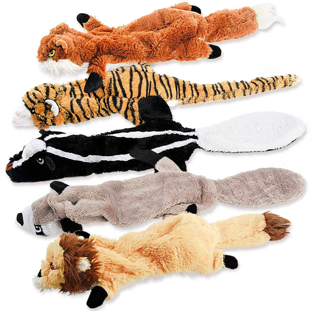No Stuffing Plush Dog Squeaky Chew Toy Y211
