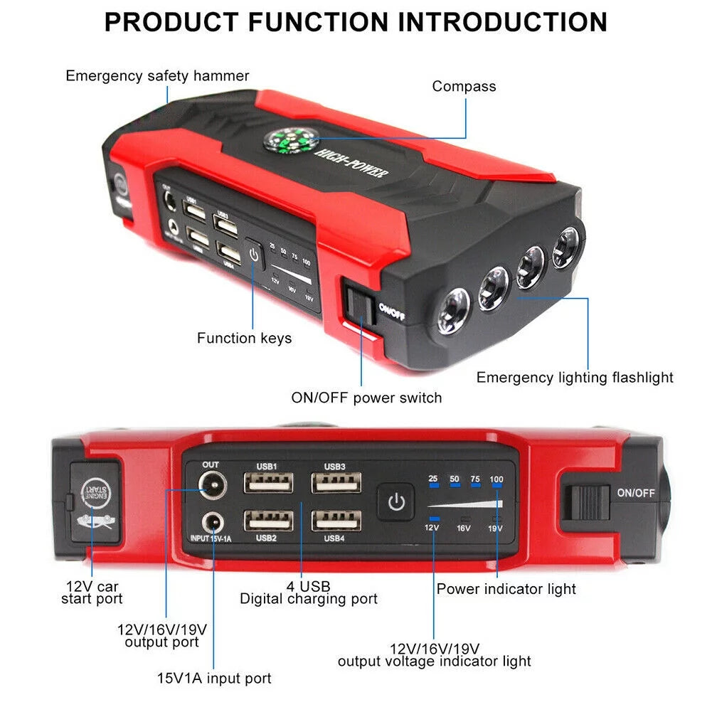 Portable 99800mAh Car Jump Starter Power Bank C48074