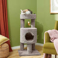 36-in Real Carpet Wooden Cat Tree L697