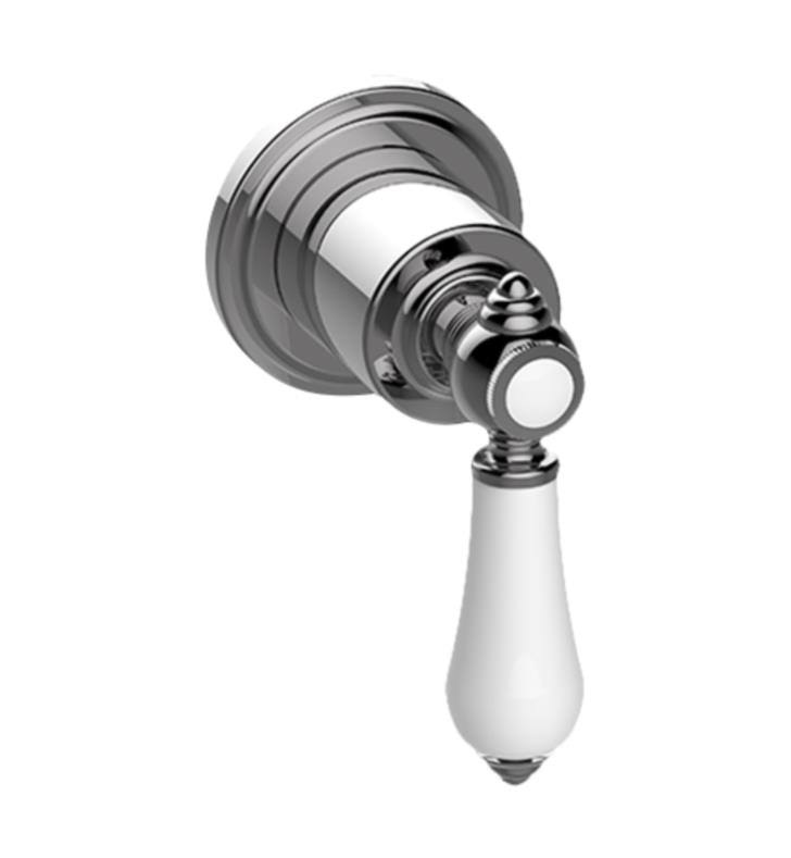 2-Way Diverter Valve Trim Plate with Lever Handle in Polished Nickel V951109