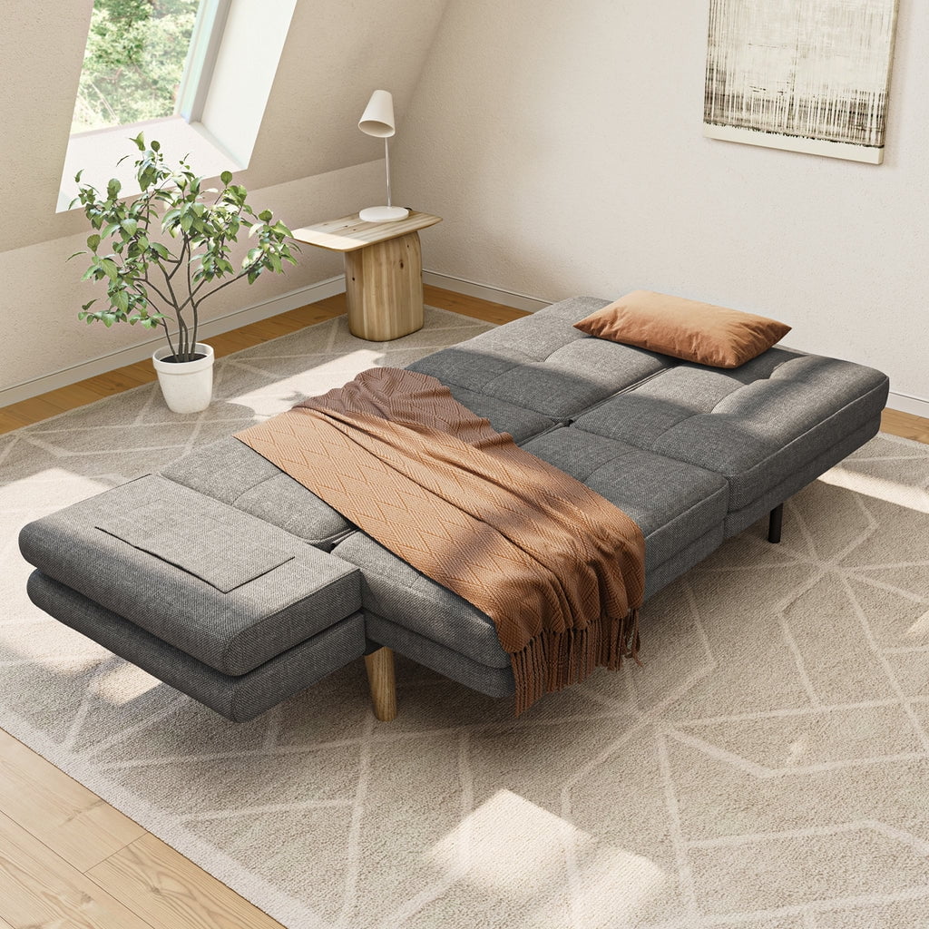 Dark Gray Convertible Futon Sofa Bed O6663