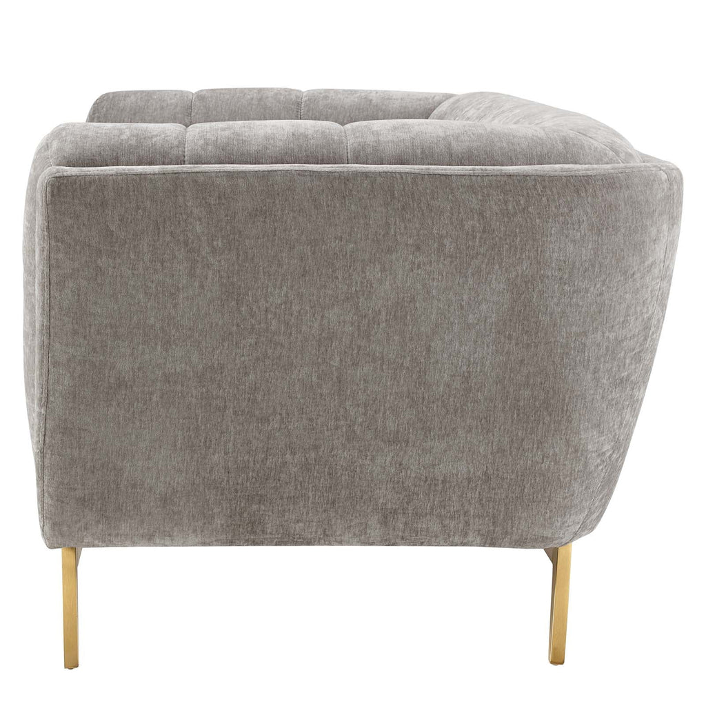 Light Grey Velvet Sofa I19994