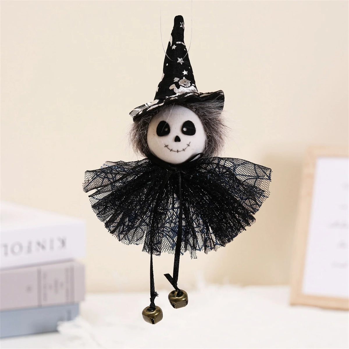 Pumpkin Witch Doll Halloween Cat Toy P2204