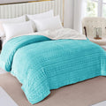 Camel Sherpa Fleece Throw Blanket with Leaves Pattern V581