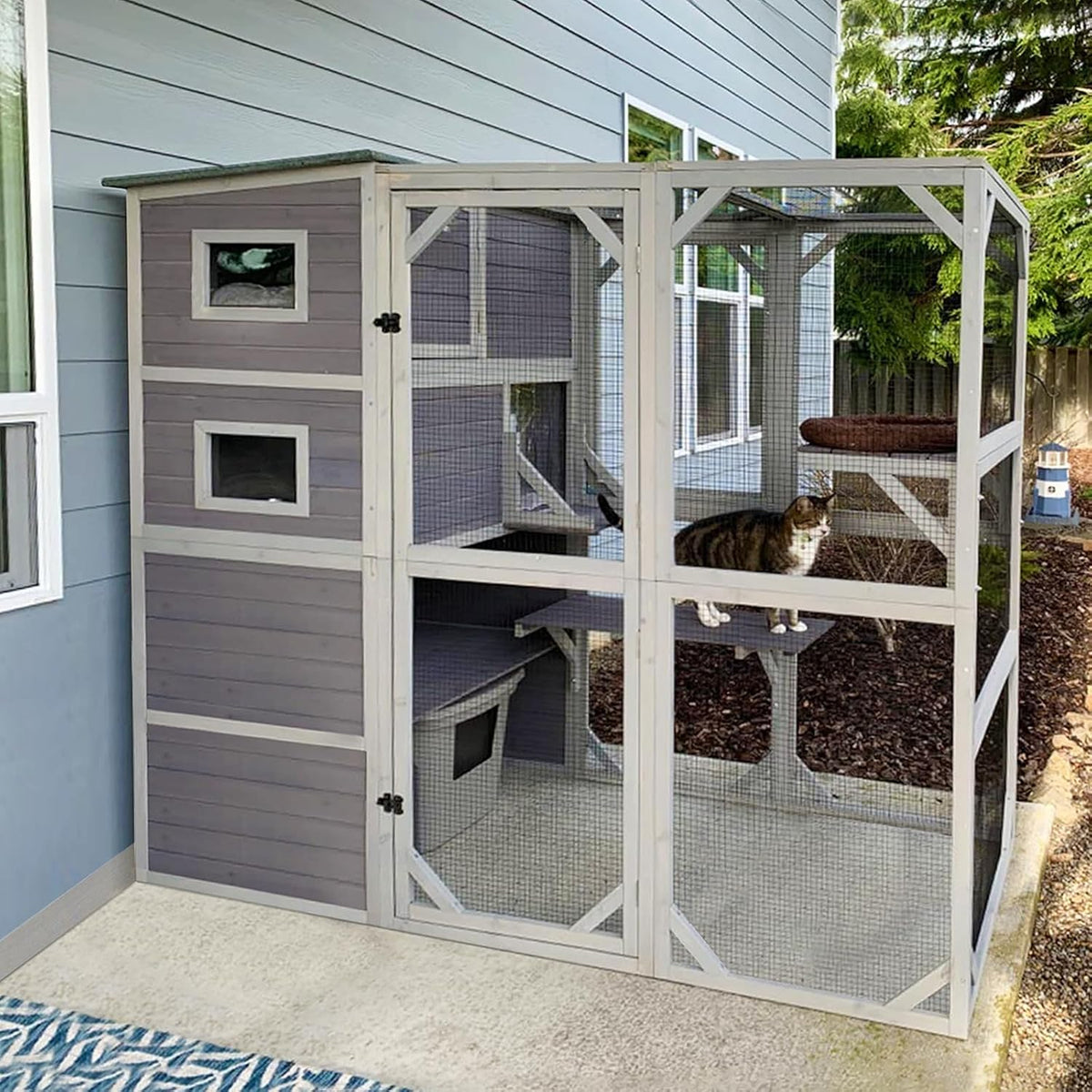 Large 4 Tiers Cat House with Run X353