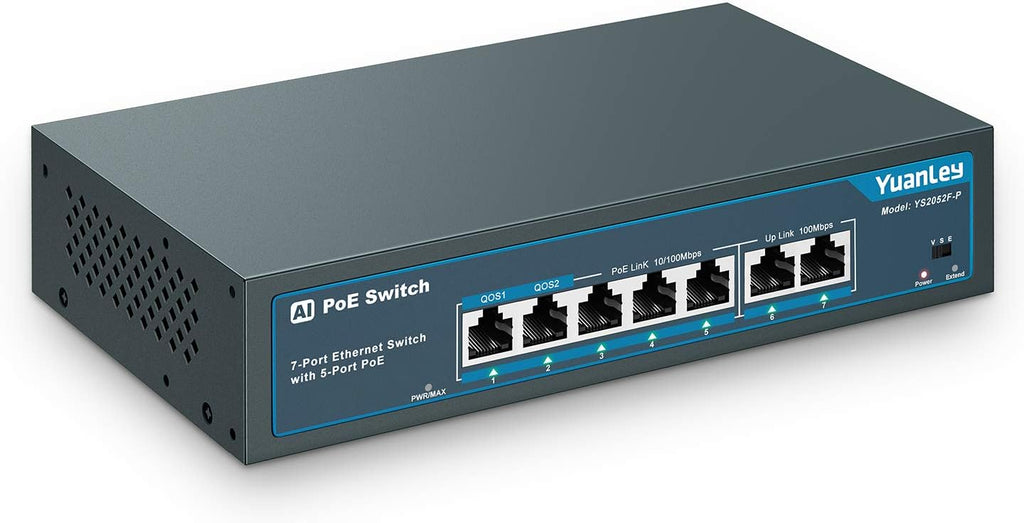 10 Port PoE Switch, 8 PoE+ Port 100Mbps, 2 Gigabit Uplink, 120W, Metal, Pack of 2 N9614