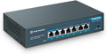 10 Port PoE Switch, 8 PoE+ Port 100Mbps, 2 Gigabit Uplink, 120W, Metal, Pack of 2 N9614