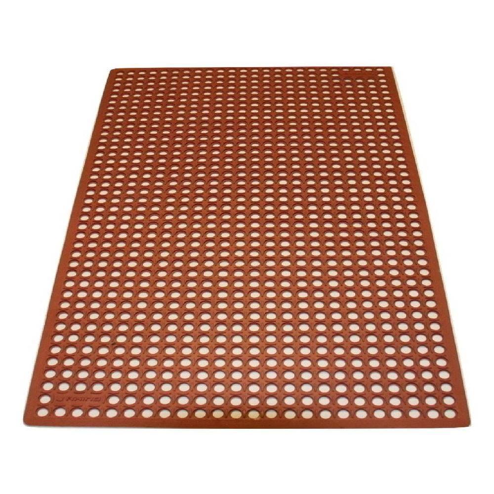 Red Grease-Proof Rubber Kitchen Mat X8763
