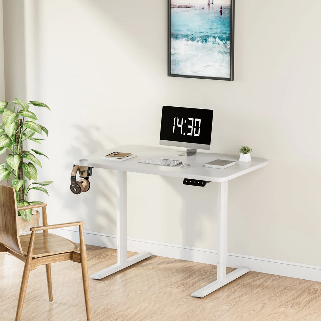 Electric Height Adjustable Standing Desk, 43 inch White R91068