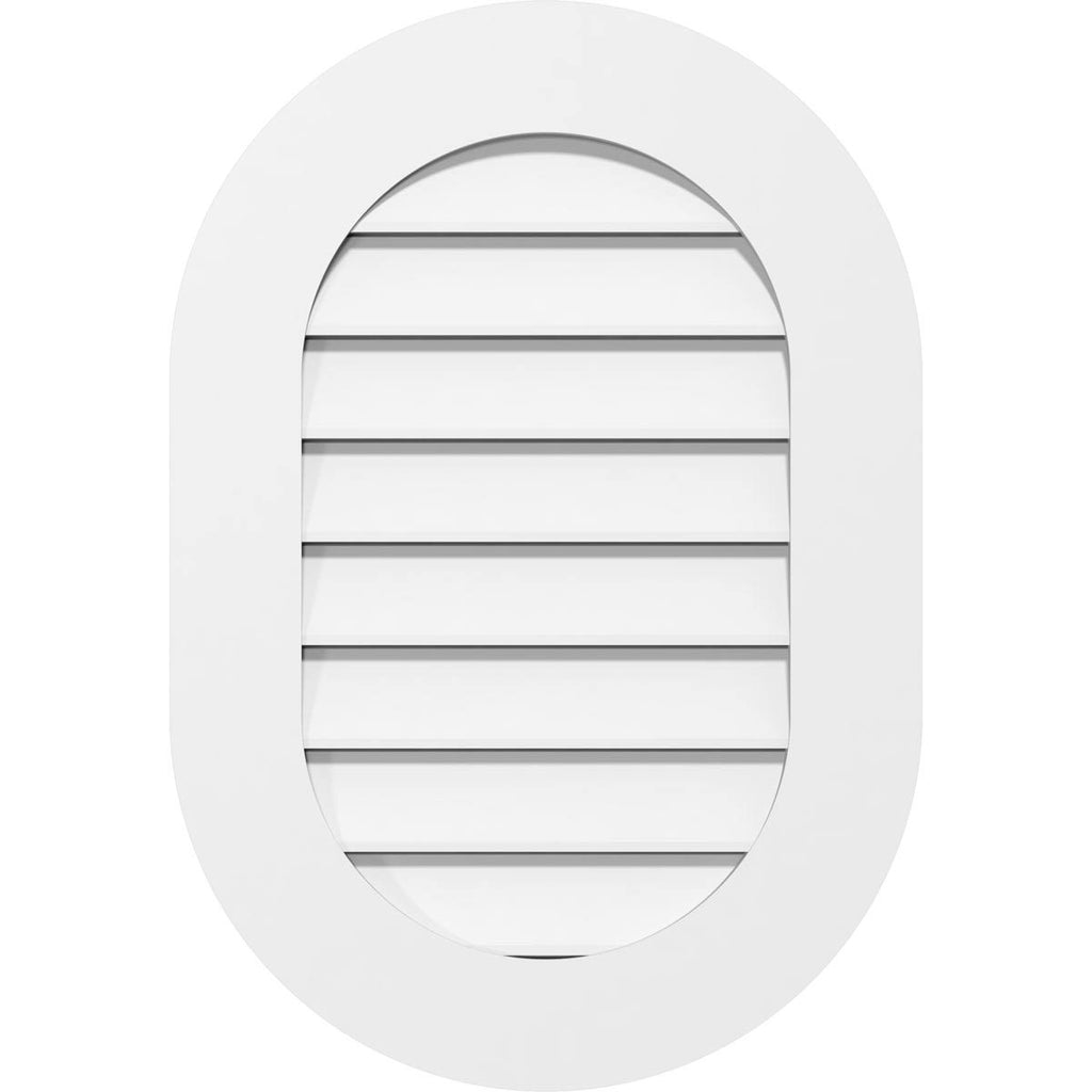 Vertical Round Ended Surface Mount PVC Gable Vent I606359