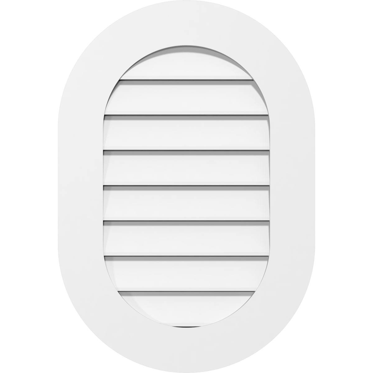Vertical Round Ended Surface Mount PVC Gable Vent I606359