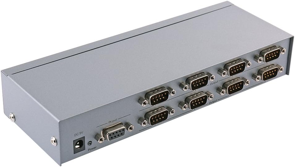 8 Port RS232 Serial Splitter Switch Box with Power Adapter B5648