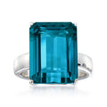 12 Carat London Blue Topaz Ring in Sterling Silver L49221