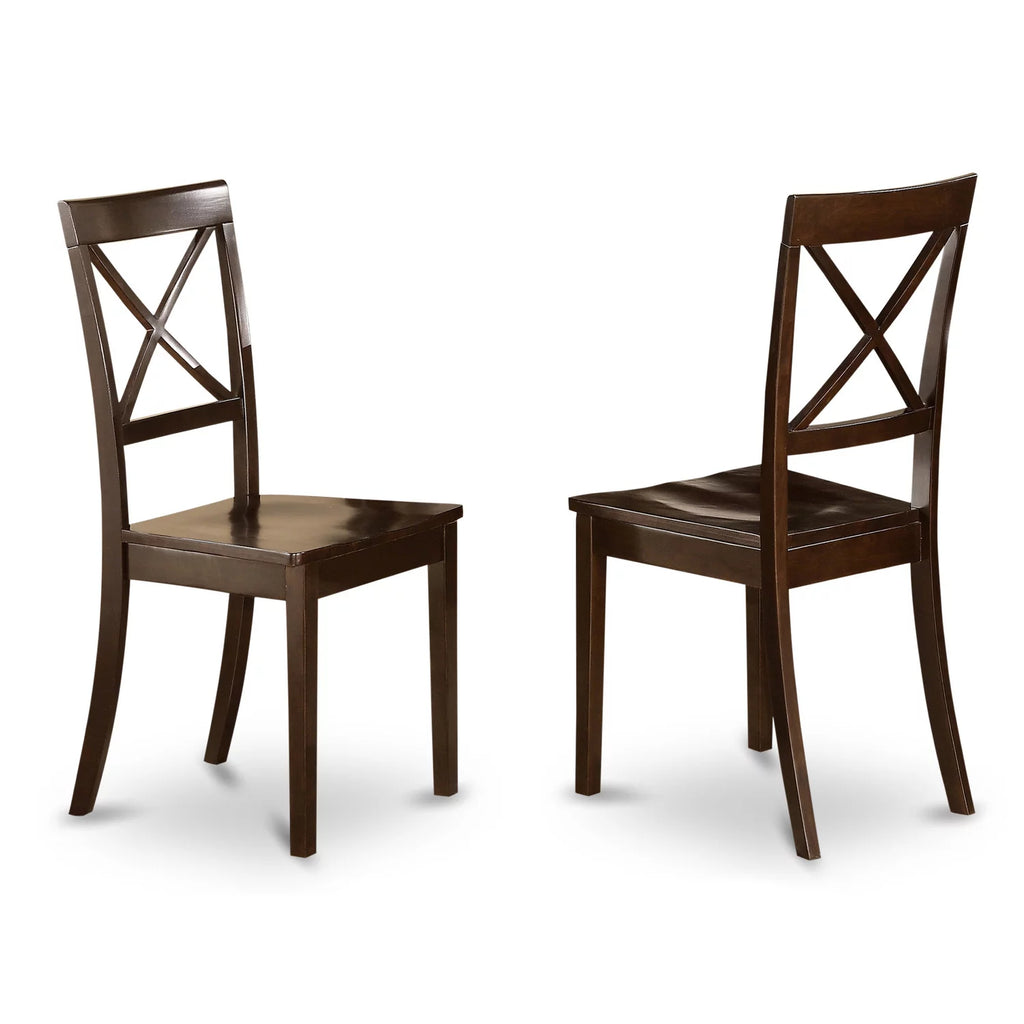 5 Piece Rectangular Dining Table Set with Wooden Seat Chairs J428074