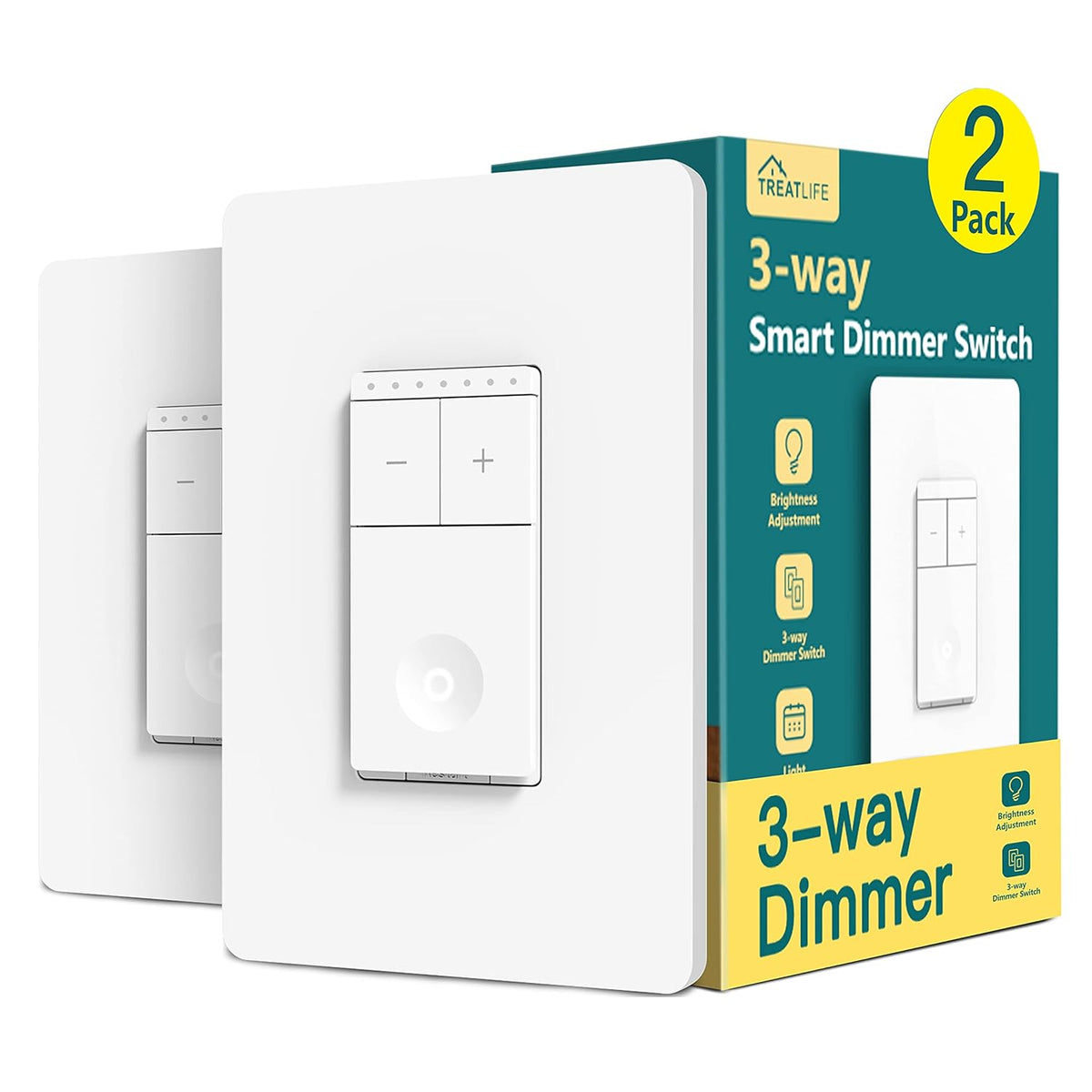 3 Way Smart Dimmer Switch 2 Pack WiFi Light Switch J686