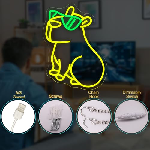 Mushroom Neon Sign USB Powered Dimmable Colored Light Up H929