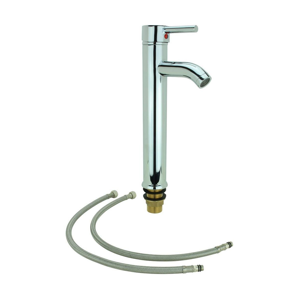 Chrome Solid Brass Single Hole Bathroom Faucet L743