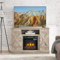 Light Gray Electric Fireplace TV Stand T37753