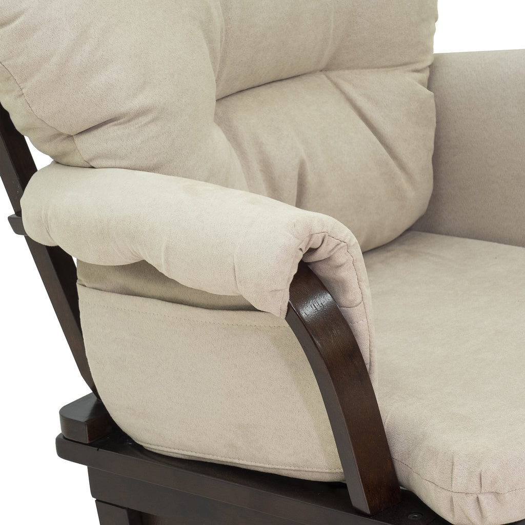 Cream White Rocking Chair with Ottoman M1016