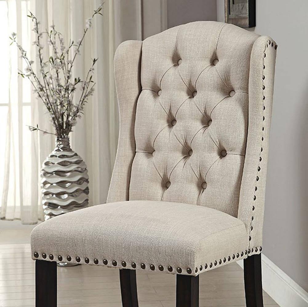 Antique Black Side Chair Set of 2 F384461