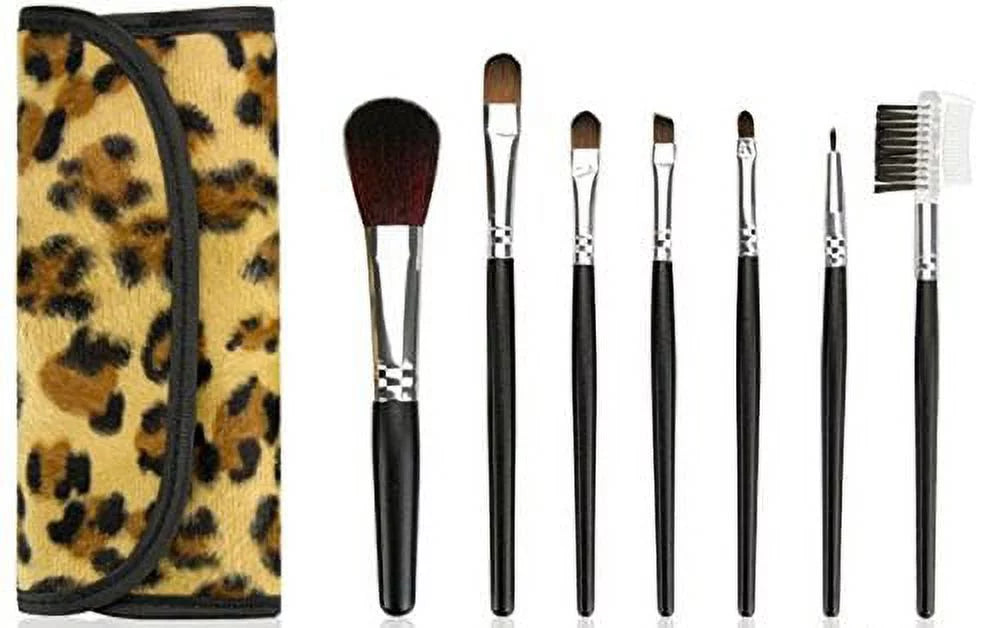 Beige Leopard Makeup Brush Set L921714