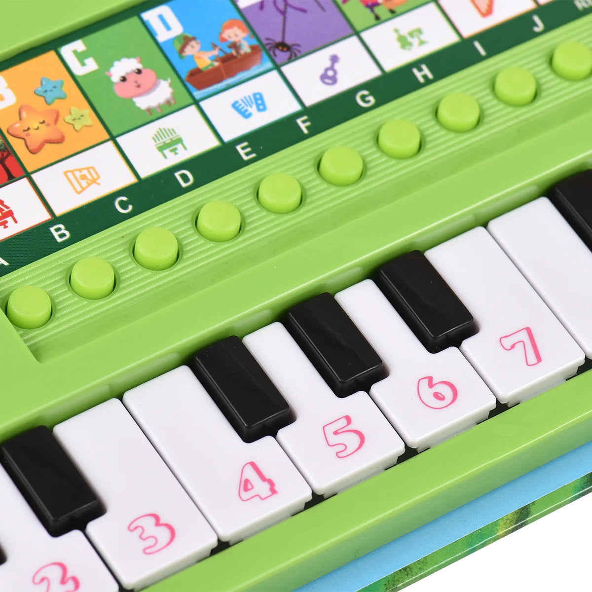 20-Key Electronic Piano Book with Built-In Keyboard, Educational Music Toy for Kids A74565