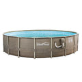 18ft x 48in Elite Frame Swimming Pool with Exterior Wicker Print C31160