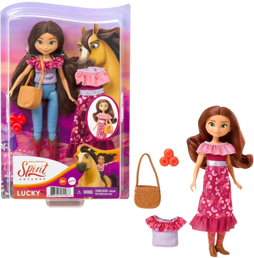 Lucky Doll with 2 Fashion Outfits & Accessories, 7 Movable Joints V195
