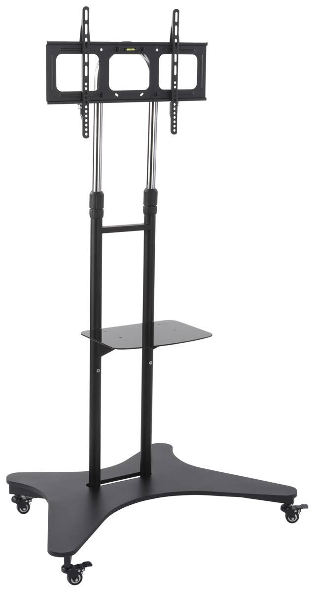 Rolling TV Cart with Shelf, Height Adjustable Black M505