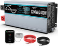 1500 Watt 12V DC to 110V AC Power Inverter with 3 AC Outlets and 2 USB Ports N660799