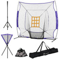 7.5' x 7' Portable Baseball Batting Net Set with Catcher Net H92751