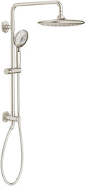 Polished Chrome Rain Showerhead and Hand Shower System A230216