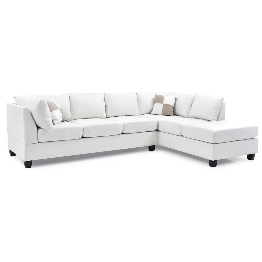 White Sectional M55595