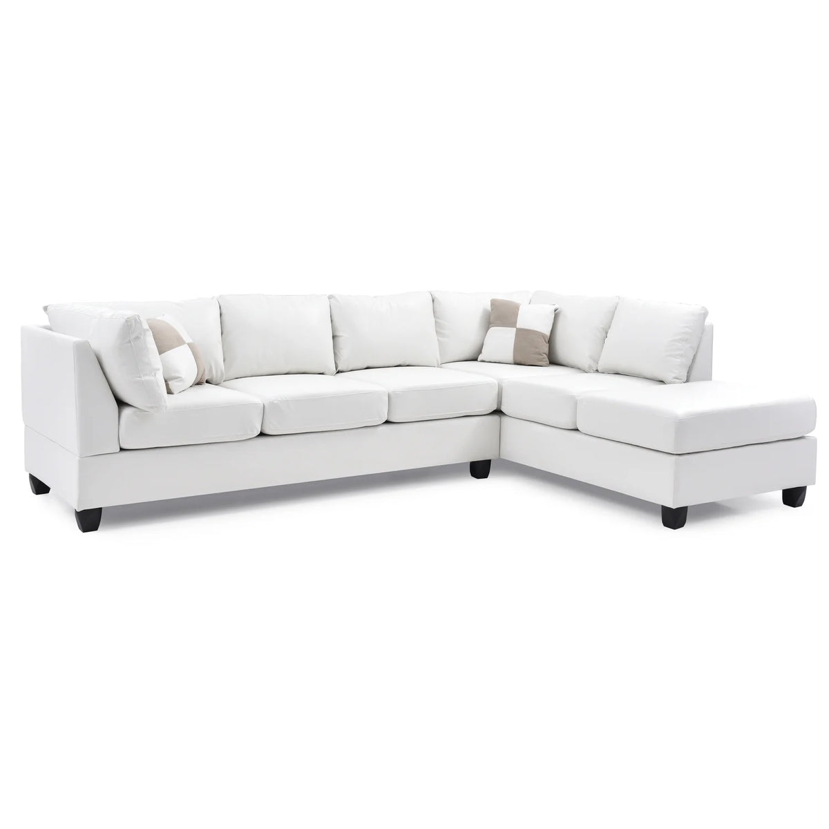 White Sectional M55595