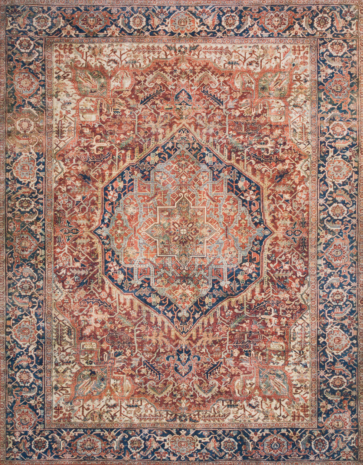 Red Navy 2'6 x 9'6 Rug K309720
