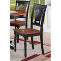 Black & Cherry Wood Seat Dining Chair Pack of 2 B24122