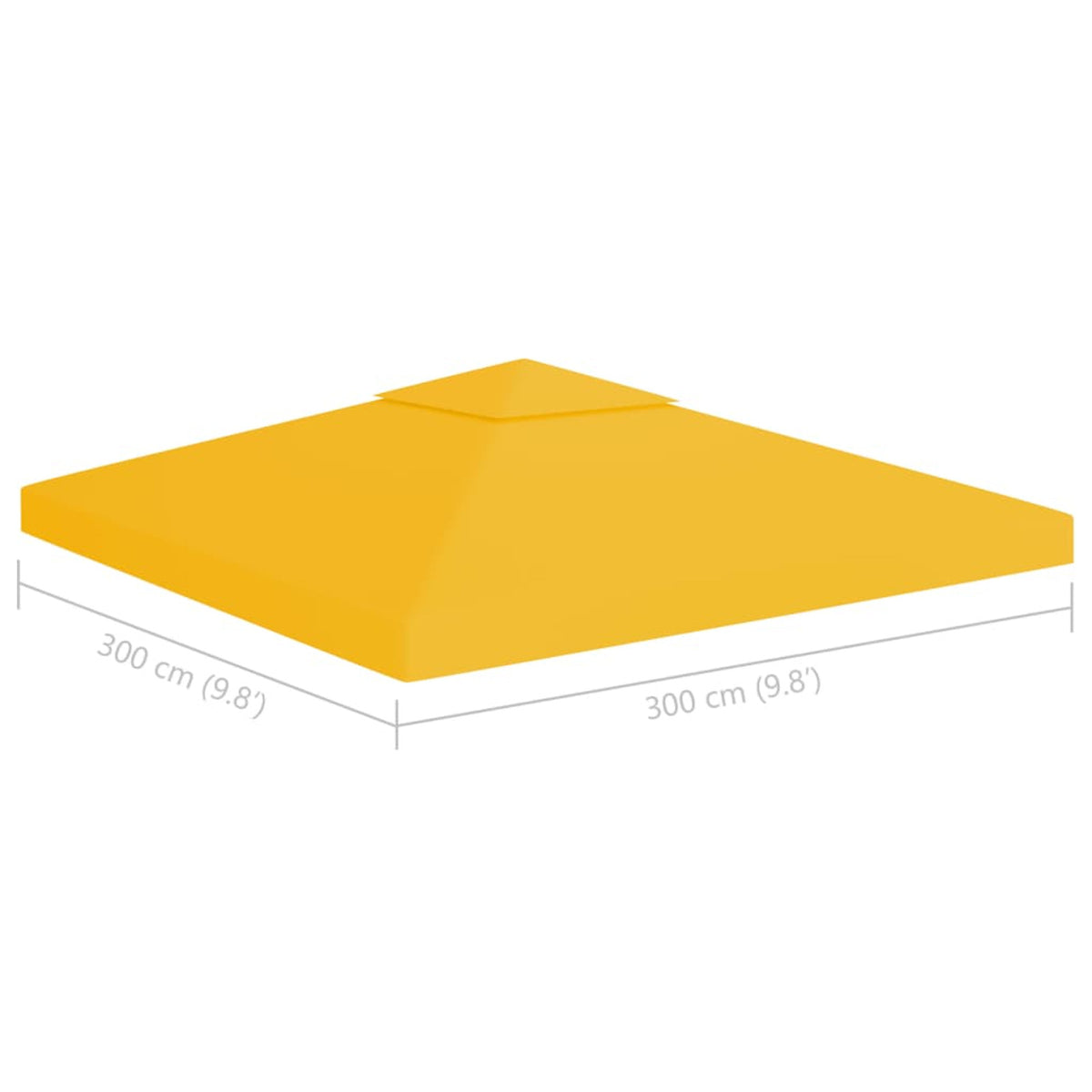 2-Tier Waterproof Gazebo Top Cover Replacement for Outdoor Tent Y803