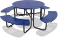 46'' Steel Round Picnic Table with Umbrella Hole E163272