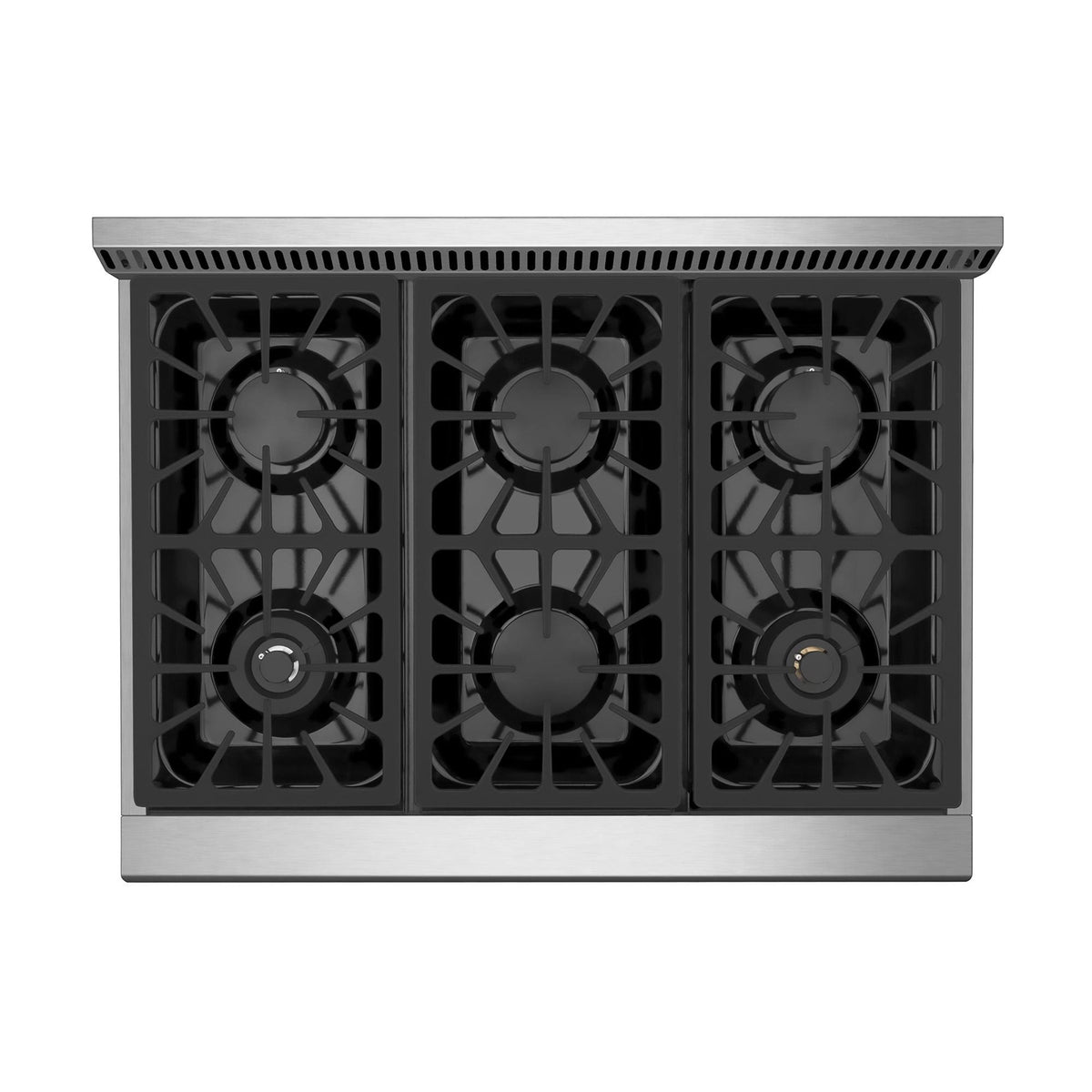 36 in. Recessed Gas Stove Cooktop with 5 Sealed Burners in Stainless Steel T146028