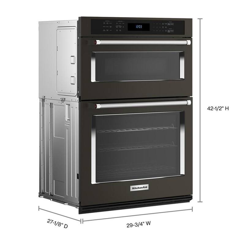 Electric Wall Oven and Microwave Combo in Black Stainless Steel with Air Fry X64793
