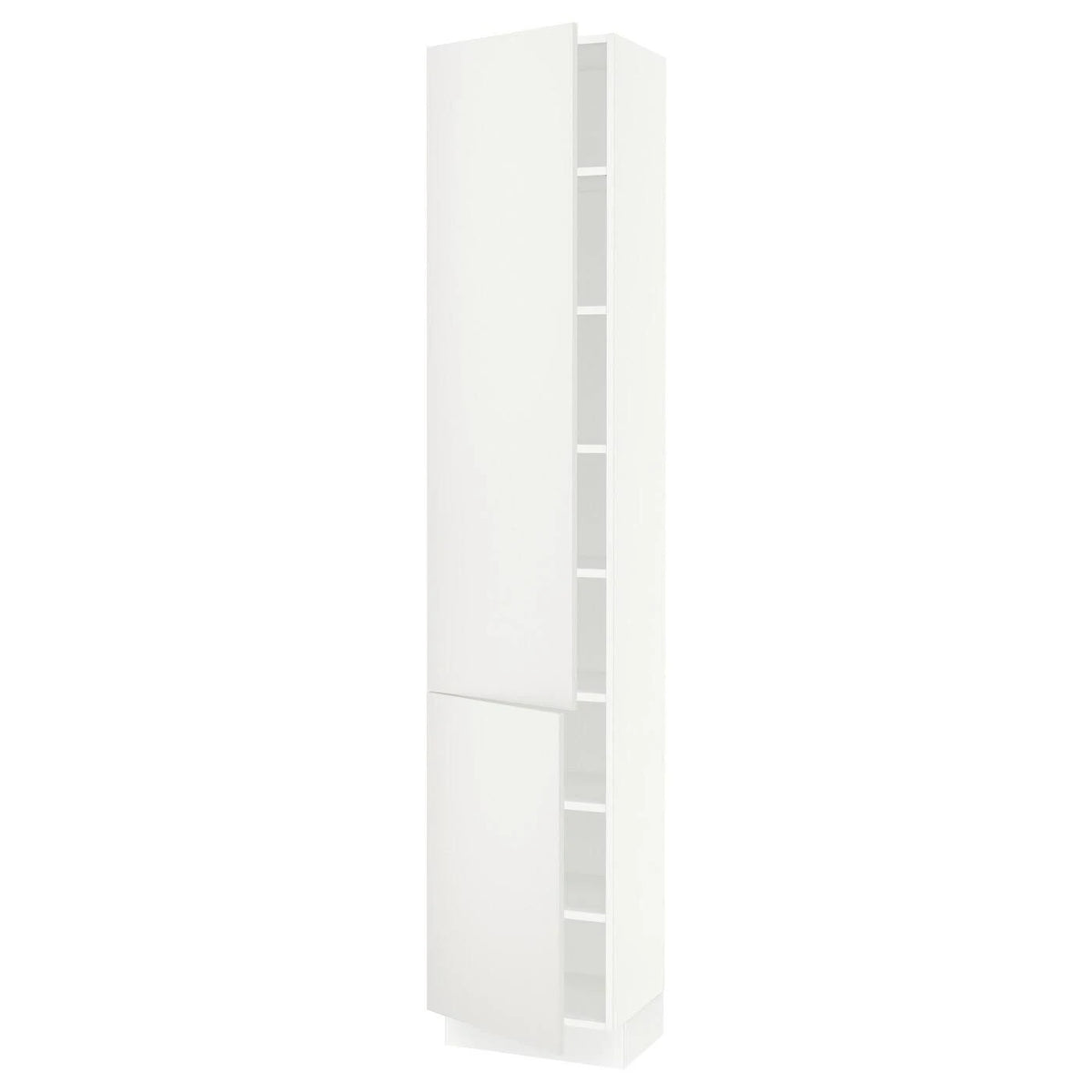 High Cabinet with shelves/2 Doors, white, 18x15x90 C8427