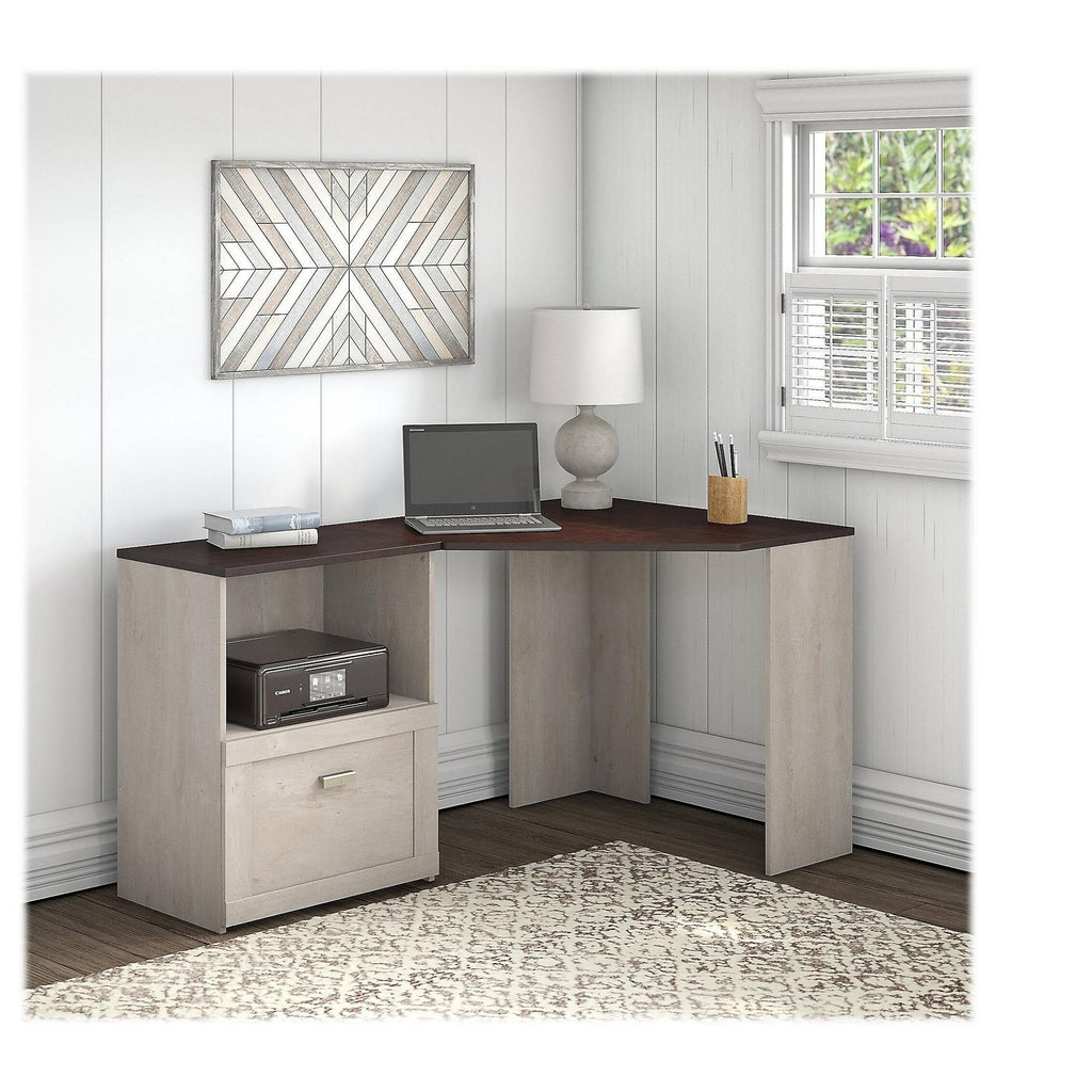 Corner Desk with Lateral File Cabinet E137450