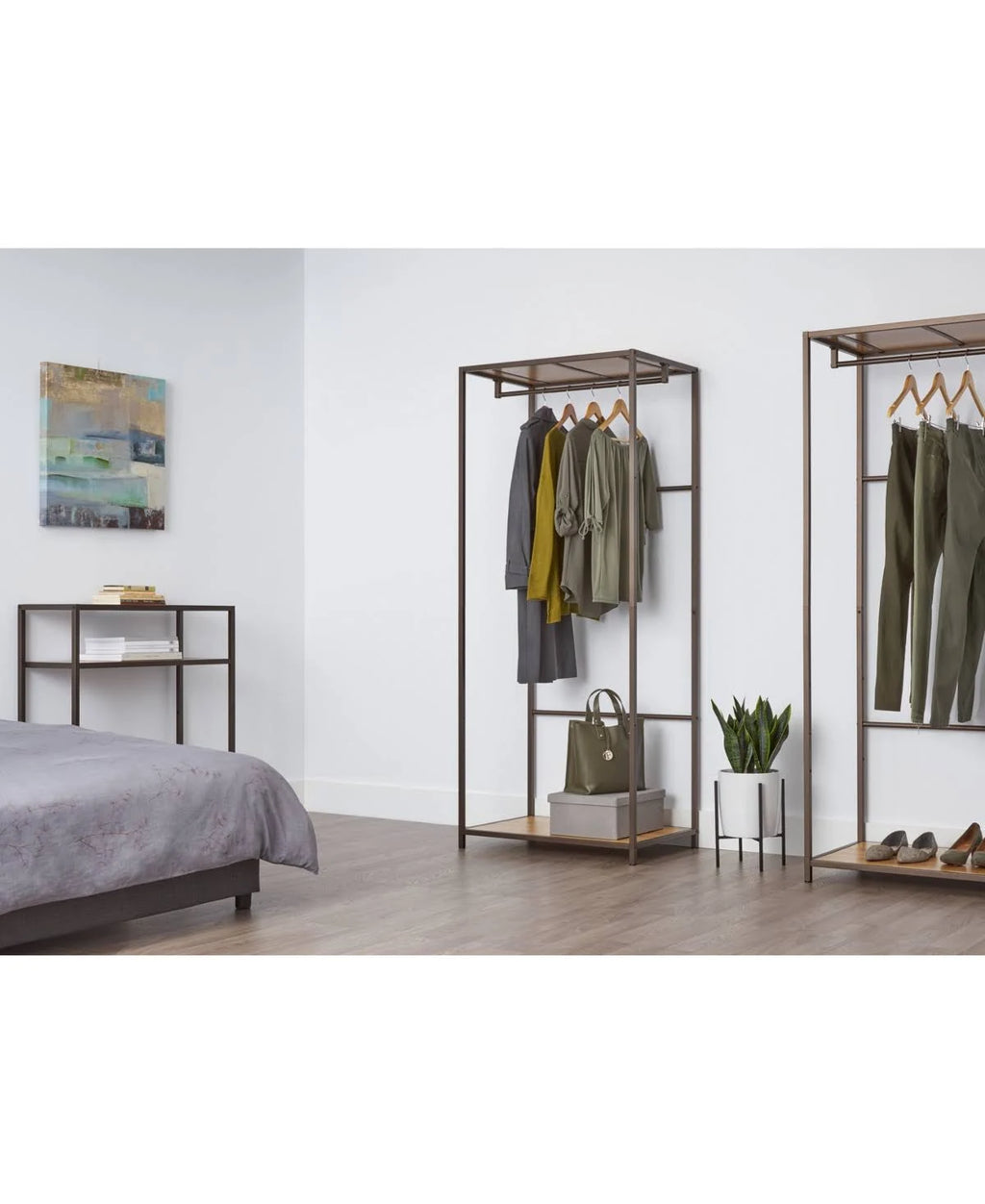 Bronze Anthracite Bamboo Garment Rack U763