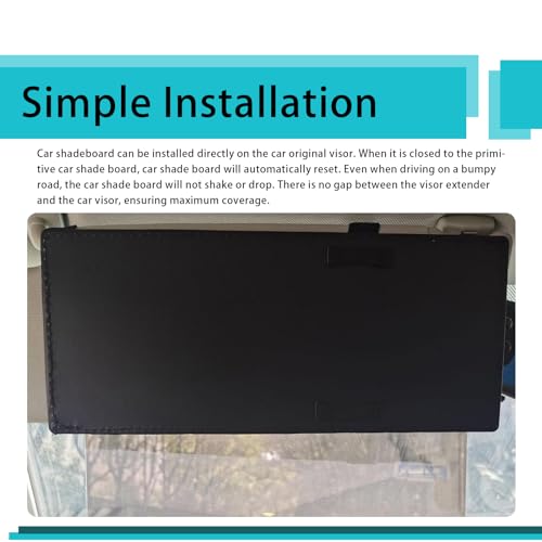 12.2" x 5.9" Retractable Car Sun Visor B525612