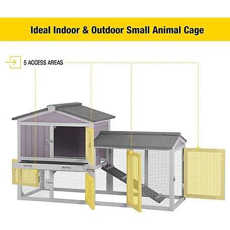 Rabbit Hutch with Second Bunny Cage M62004