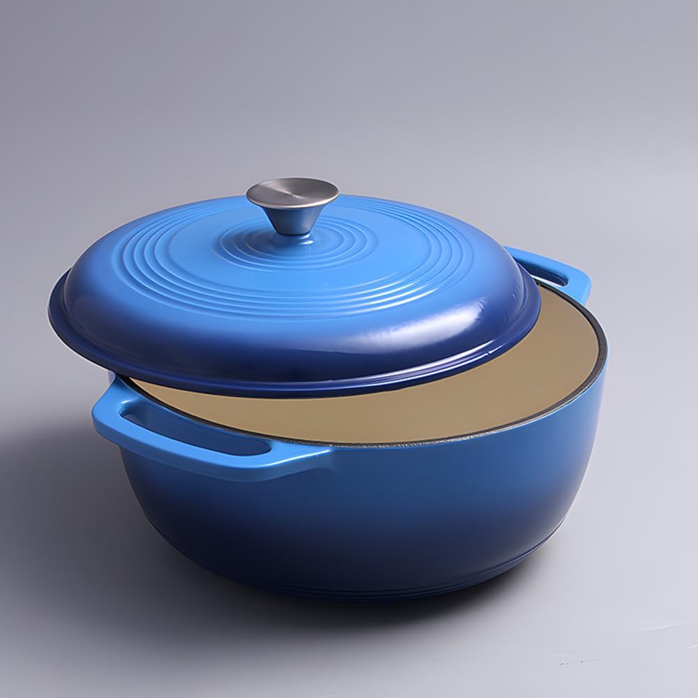7.5 Quart Enamel Cast-Iron Round Dutch Oven with Lid K344948