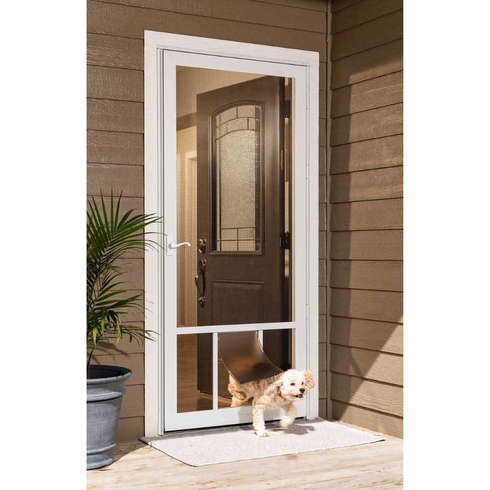 Brown Aluminum Hinged Screen Door F62162