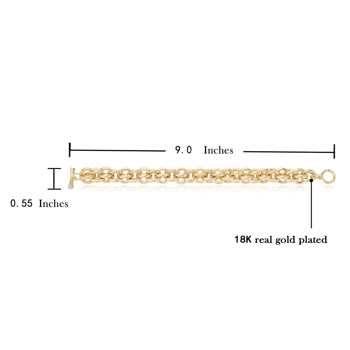 Chunky Link Bracelet 18K Gold-plated M151